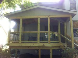 Enclosed outdoor deck